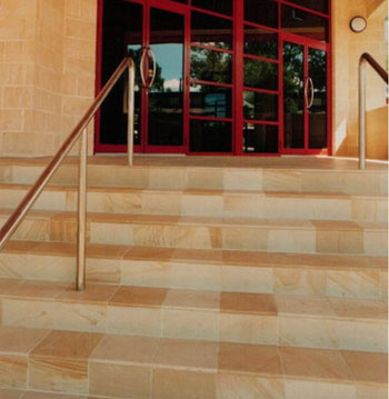 Donnybrook Sandstone Bullnose Capping is ideal for stair treads.