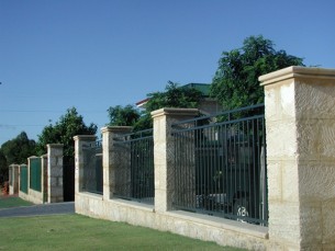 Residential Front Fence and Gothic Pier Caps