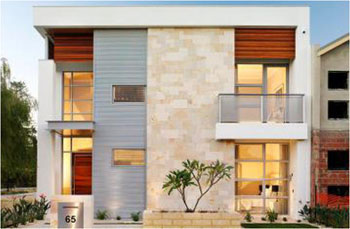 Feature panels of Donnybrook Sandstone add street appeal to new homes.