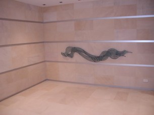 Kimberley Sandstone - Mocha Beige internal wall cladding.