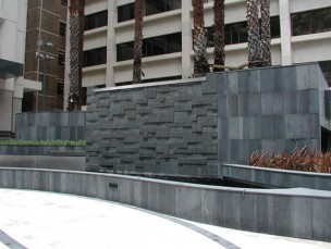 Kimberley Black Granite water features add style to large projects.
