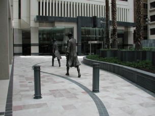 Kimberley Quartzite Salmon has been laid in a prominent Perth CBD Plaza.