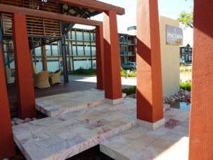 Kimberley Sandstone Twilight Collection utilised to enhance the main entrance at the Pinctada Resort, Broome Western Australia.