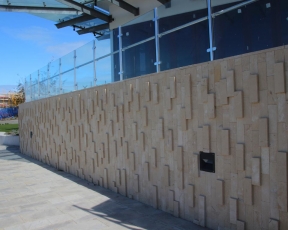 Natural Tamala ‘Diamond Cut’ Limestone Cladding Perth